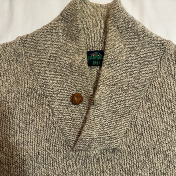 REI Rag Wool Sweater With Shawl Collar - Picture 2 of 5